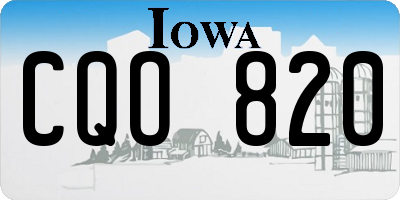 IA license plate CQO820