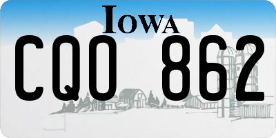 IA license plate CQO862