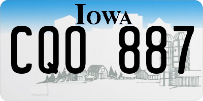 IA license plate CQO887