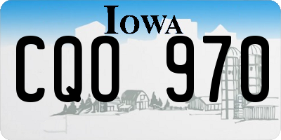 IA license plate CQO970