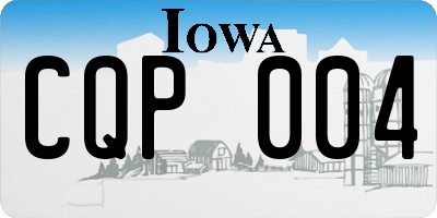 IA license plate CQP004