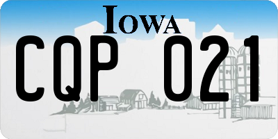 IA license plate CQP021