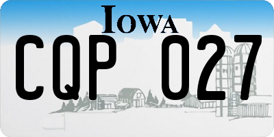 IA license plate CQP027