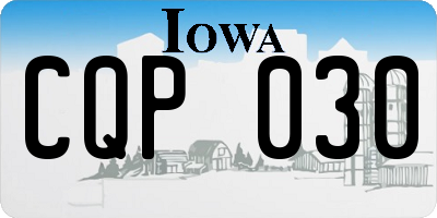 IA license plate CQP030