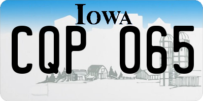IA license plate CQP065