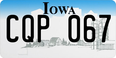 IA license plate CQP067