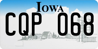 IA license plate CQP068