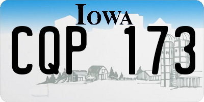 IA license plate CQP173