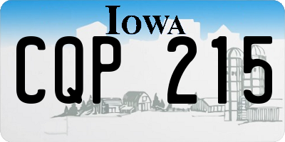 IA license plate CQP215