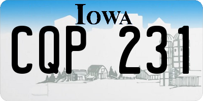 IA license plate CQP231
