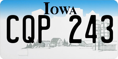 IA license plate CQP243