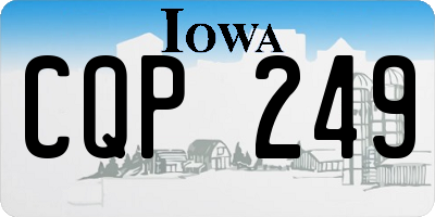 IA license plate CQP249