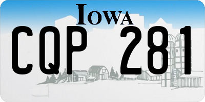 IA license plate CQP281