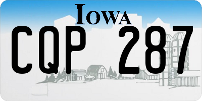 IA license plate CQP287
