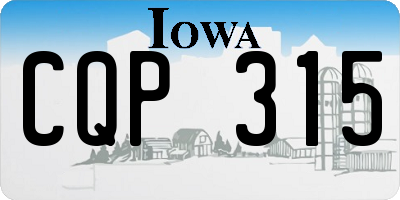 IA license plate CQP315