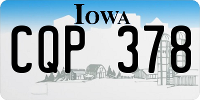 IA license plate CQP378