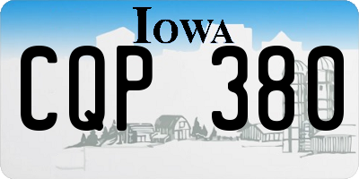 IA license plate CQP380