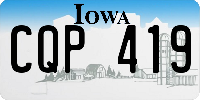 IA license plate CQP419
