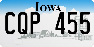 IA license plate CQP455