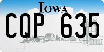IA license plate CQP635