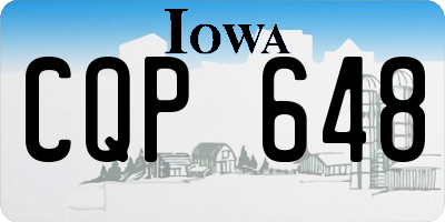 IA license plate CQP648