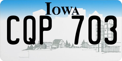 IA license plate CQP703