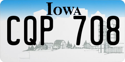 IA license plate CQP708