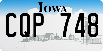 IA license plate CQP748