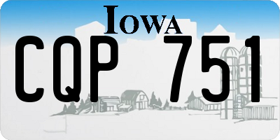 IA license plate CQP751