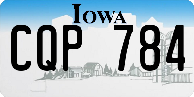 IA license plate CQP784