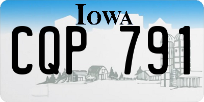 IA license plate CQP791
