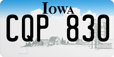 IA license plate CQP830