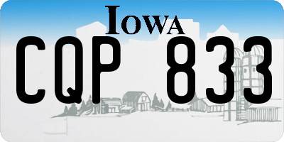 IA license plate CQP833
