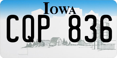 IA license plate CQP836