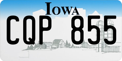 IA license plate CQP855