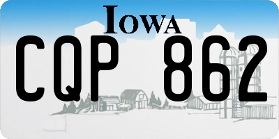 IA license plate CQP862