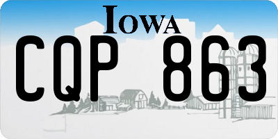 IA license plate CQP863