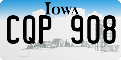 IA license plate CQP908