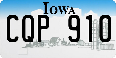 IA license plate CQP910