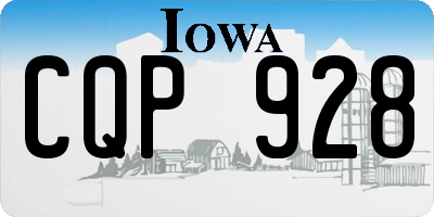 IA license plate CQP928
