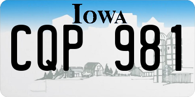IA license plate CQP981