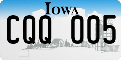 IA license plate CQQ005