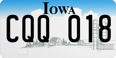 IA license plate CQQ018