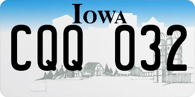 IA license plate CQQ032
