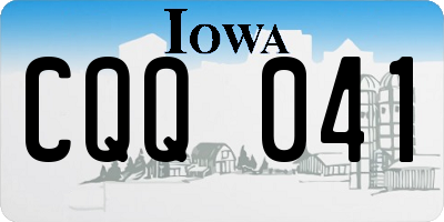 IA license plate CQQ041