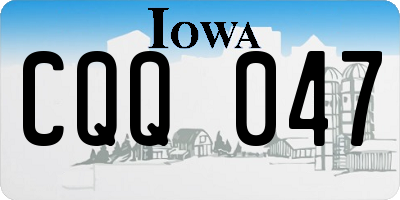 IA license plate CQQ047