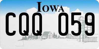 IA license plate CQQ059