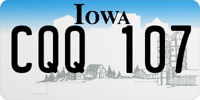 IA license plate CQQ107