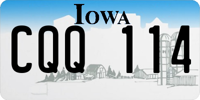 IA license plate CQQ114