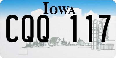 IA license plate CQQ117